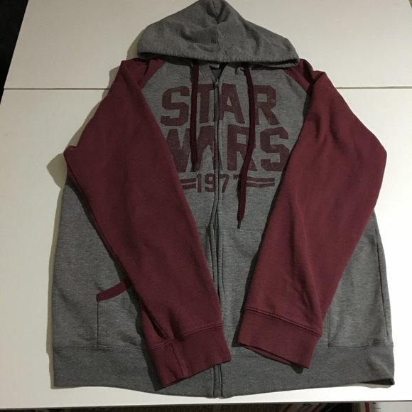 Star Wars Mens 2XL Sweatshirt Hoodie Zip Up 1977